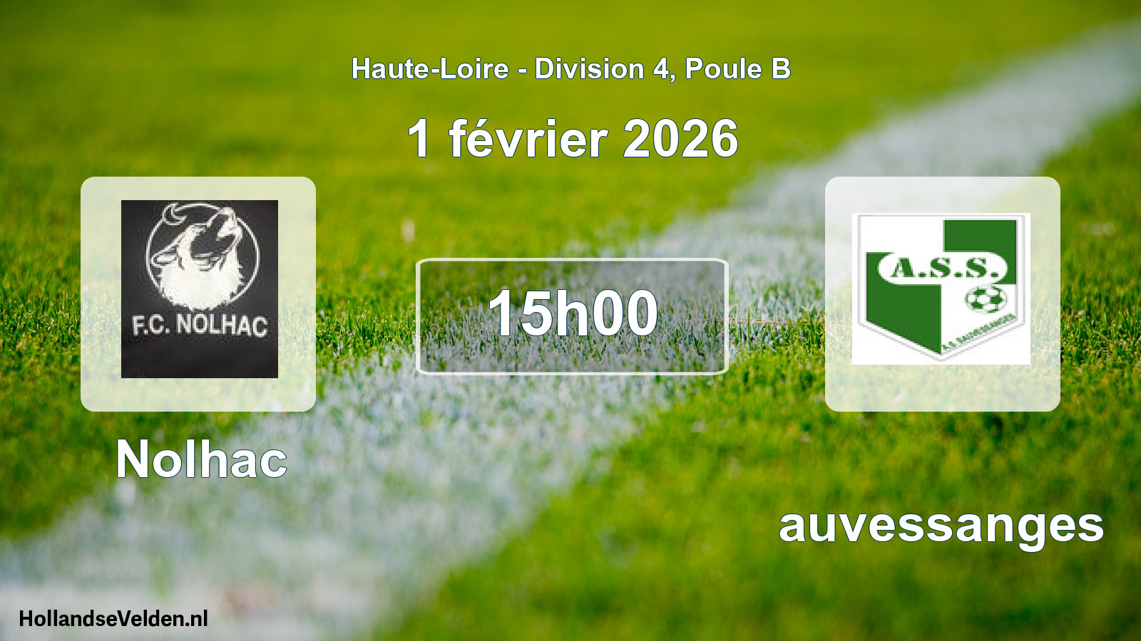 Geplande wedstrijd: Nolhac - Sauvessanges (1 februari 2026)