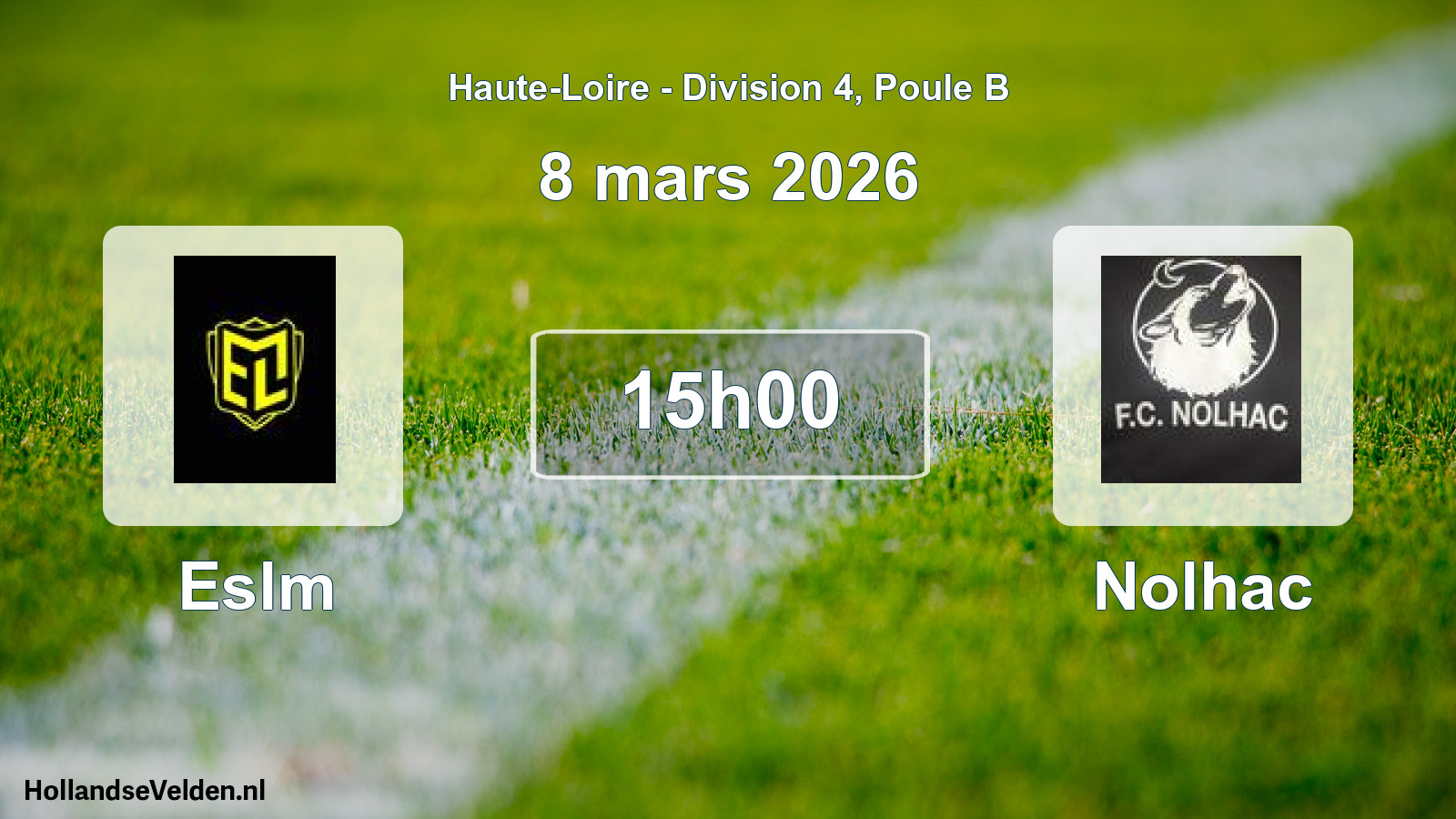 Geplande wedstrijd: Eslm - Nolhac (8 maart 2026)