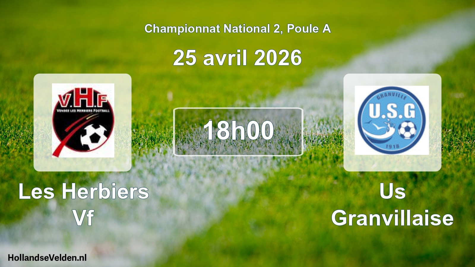 Geplande wedstrijd: Les Herbiers Vf - Us Granvillaise (25 april 2026)