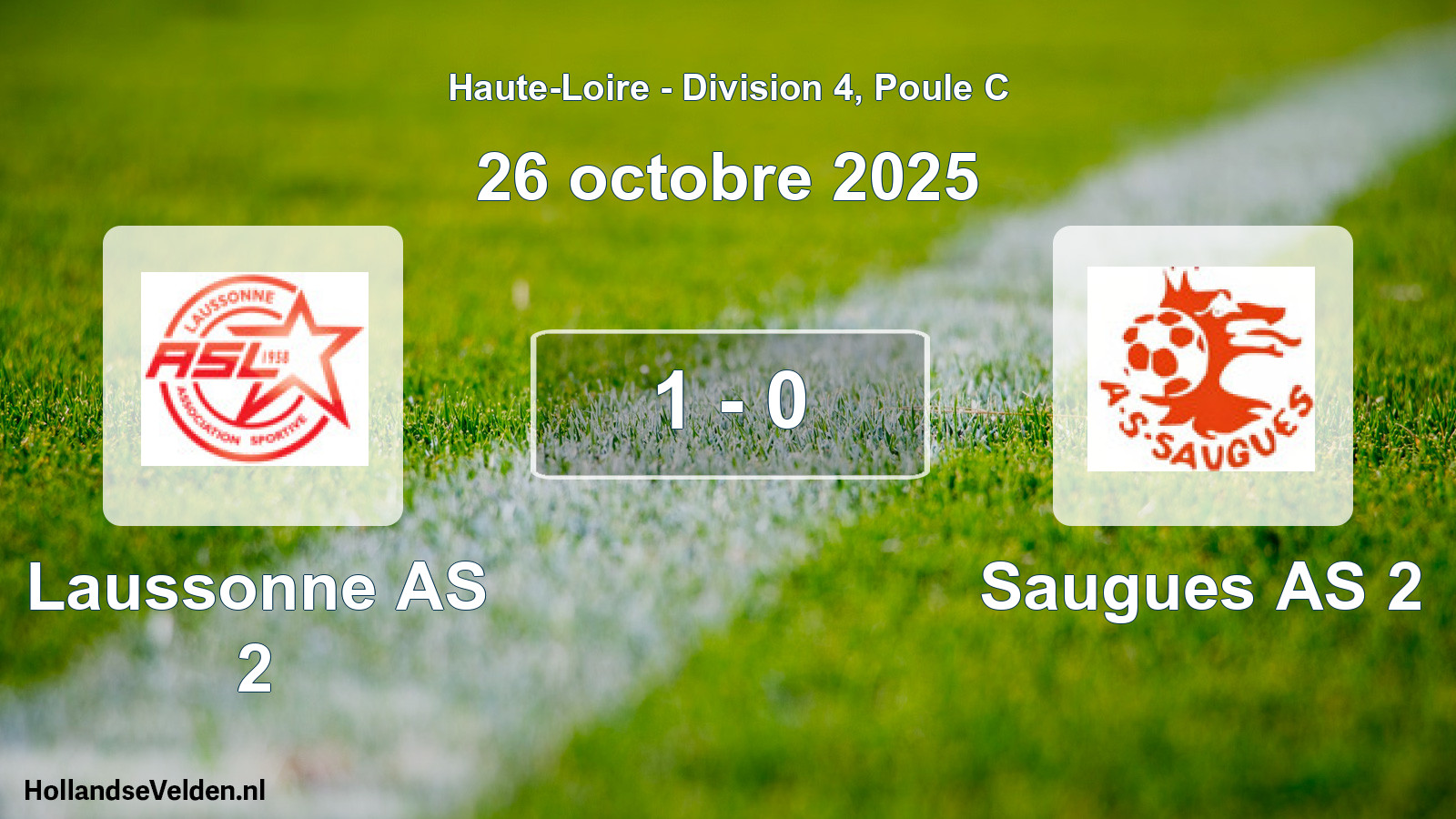 Total number of matches played: Laussonne AS 2 - Saugues AS 2 1 - 0 (26 October 2025)