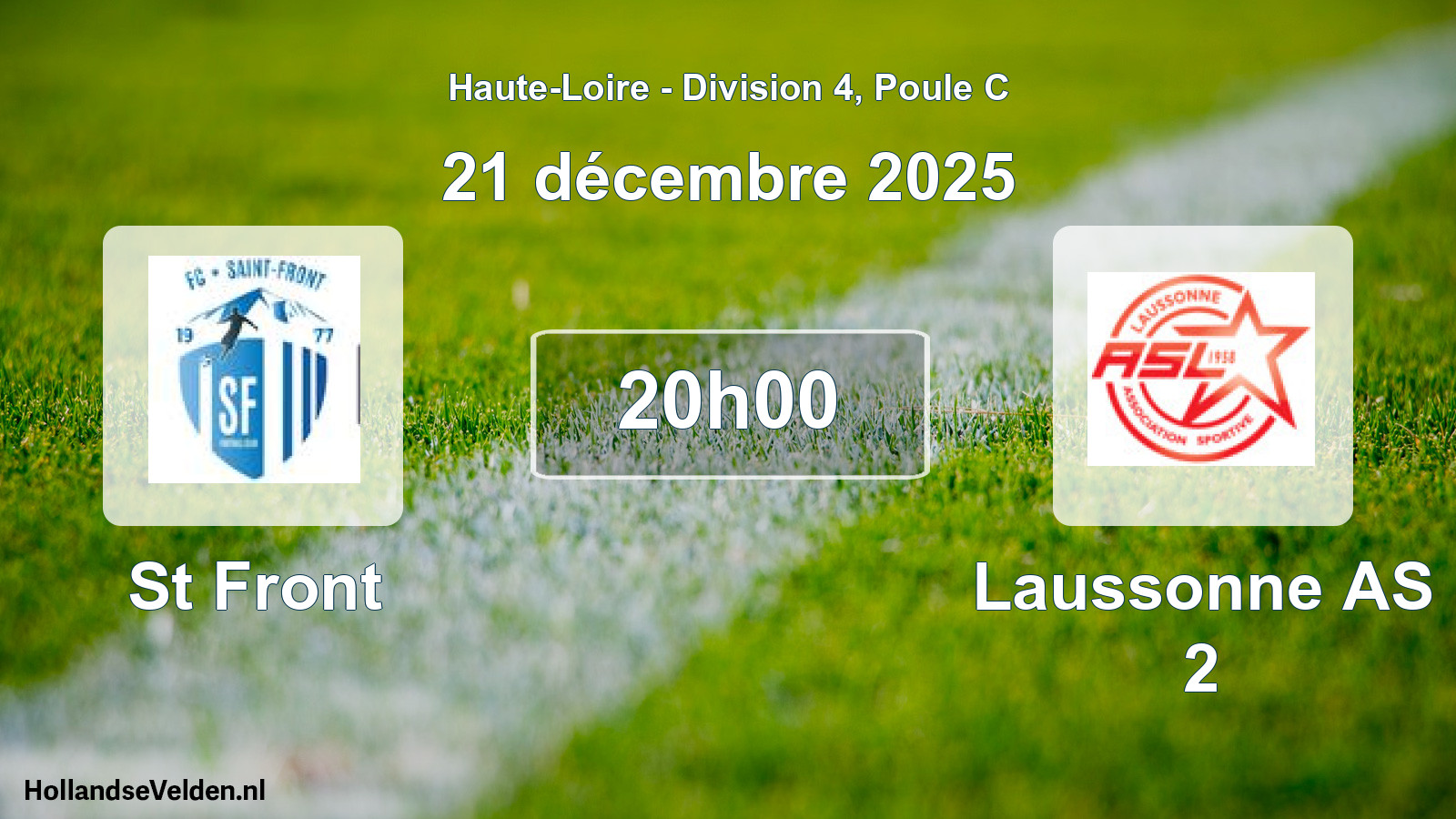 Match programmé: St Front - Laussonne AS 2 (21 décembre 2025)