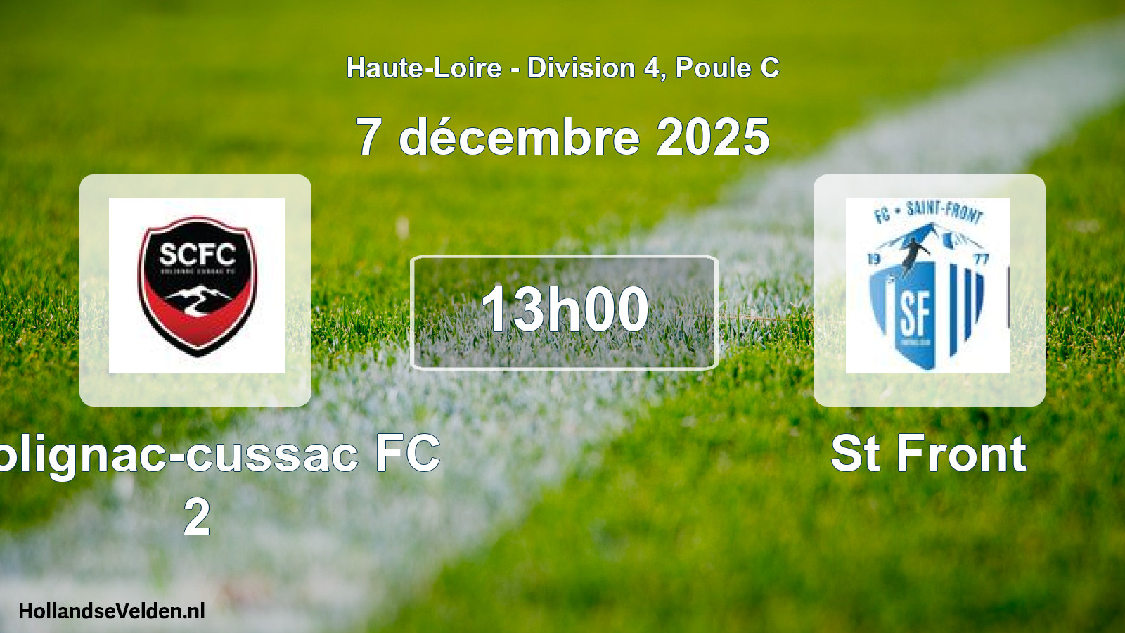 Scheduled Match: Solignac-cussac FC 2 - St Front (7 December 2025)