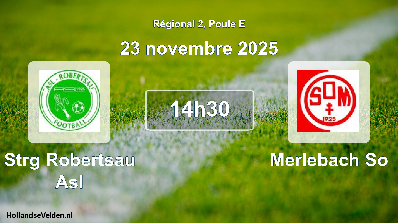 Geplande wedstrijd: Strg Robertsau Asl - Merlebach So (23 november 2025)