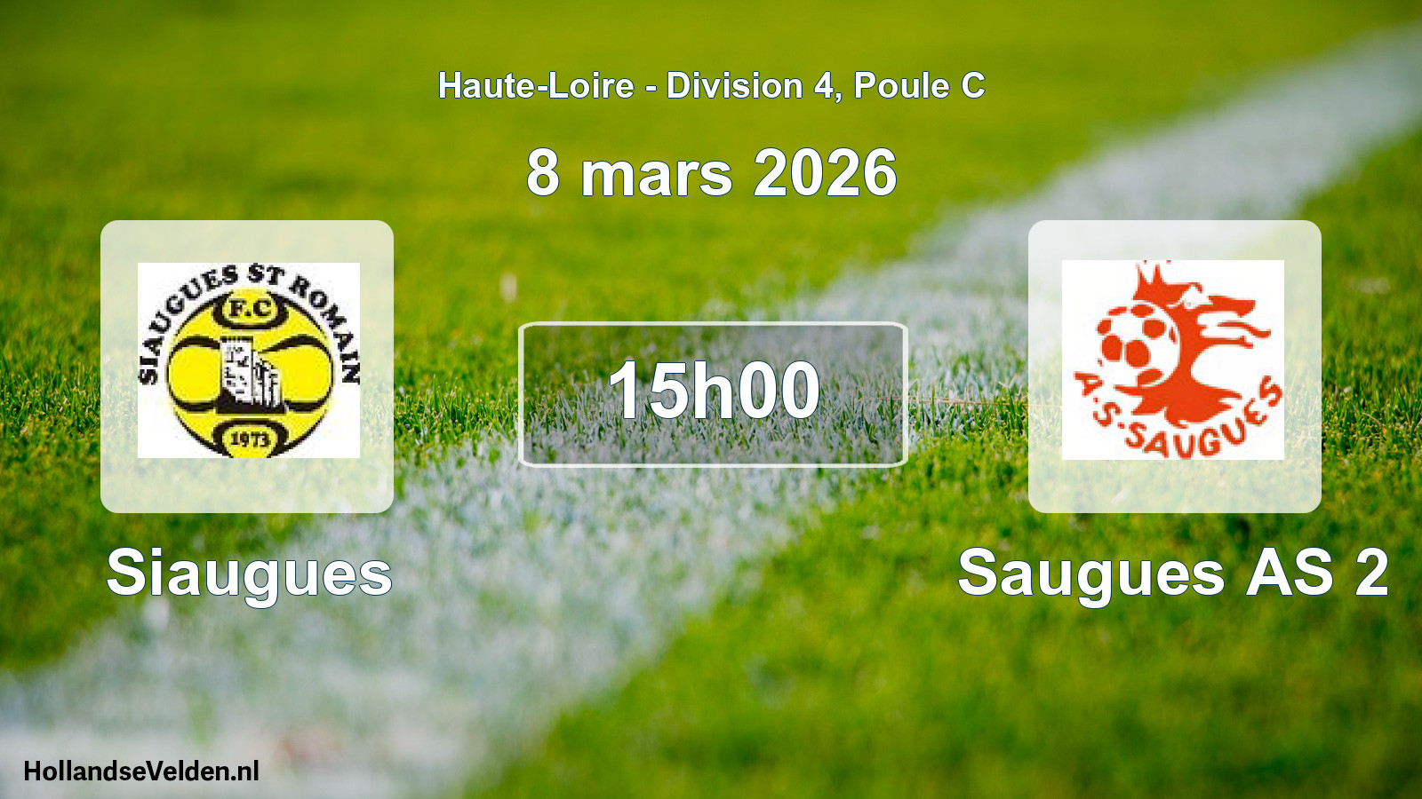 Geplande wedstrijd: Siaugues - Saugues AS 2 (8 maart 2026)