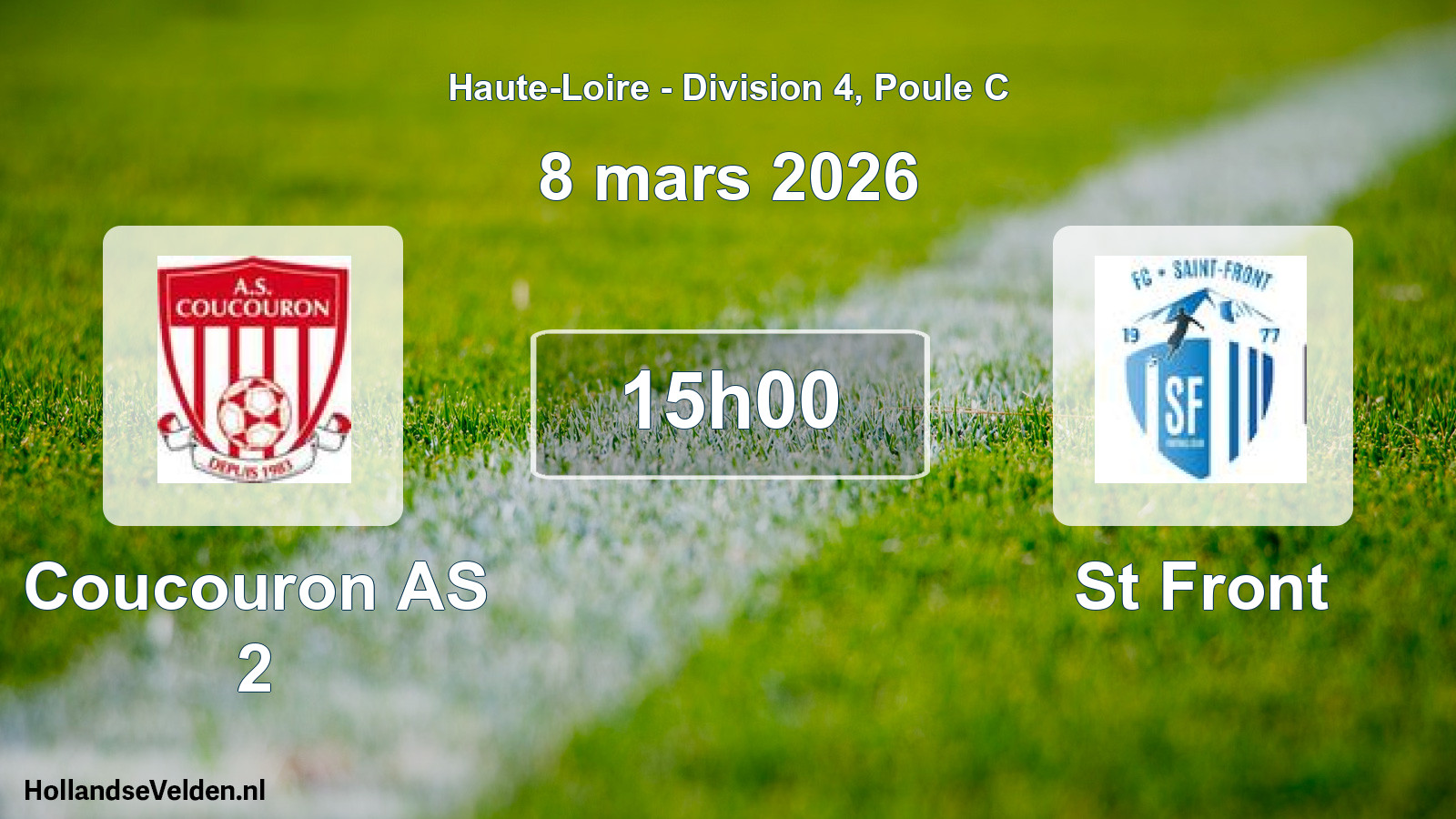 Geplande wedstrijd: Coucouron AS 2 - St Front (8 maart 2026)