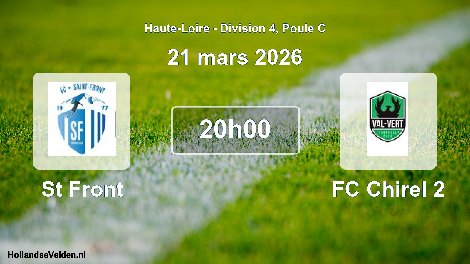 Geplande wedstrijd: St Front - FC Chirel 2 (21 maart 2026)
