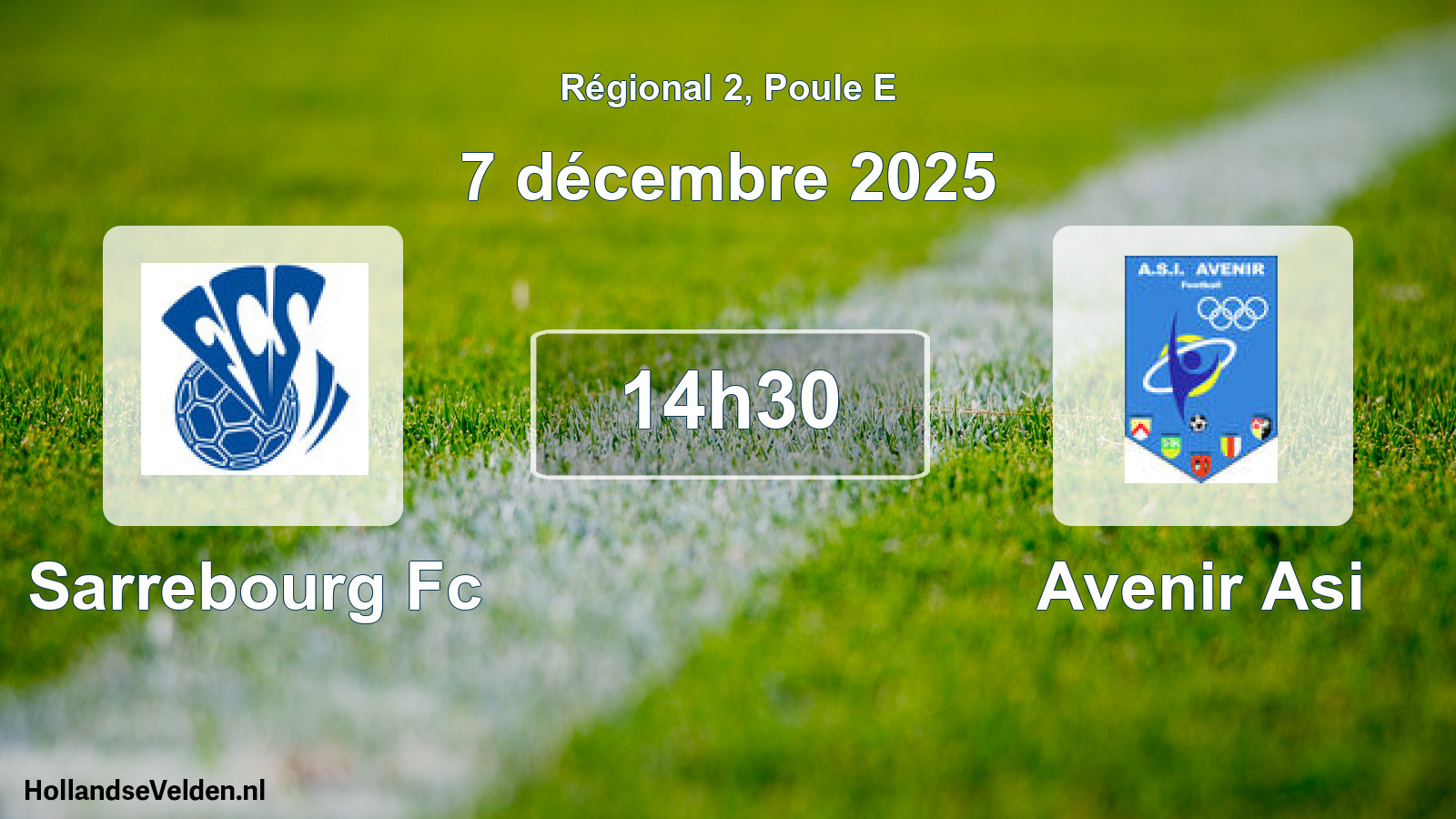 Geplande wedstrijd: Sarrebourg Fc - Avenir Asi (7 décembre 2025)