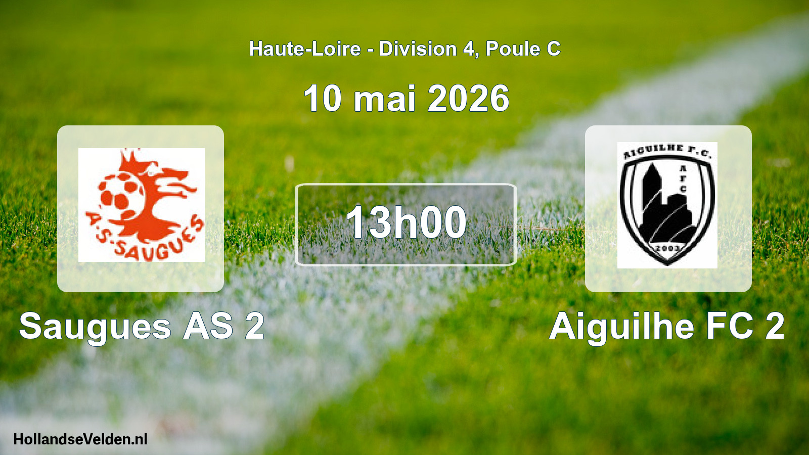 Geplande wedstrijd: Saugues AS 2 - Aiguilhe FC 2 (10 mei 2026)