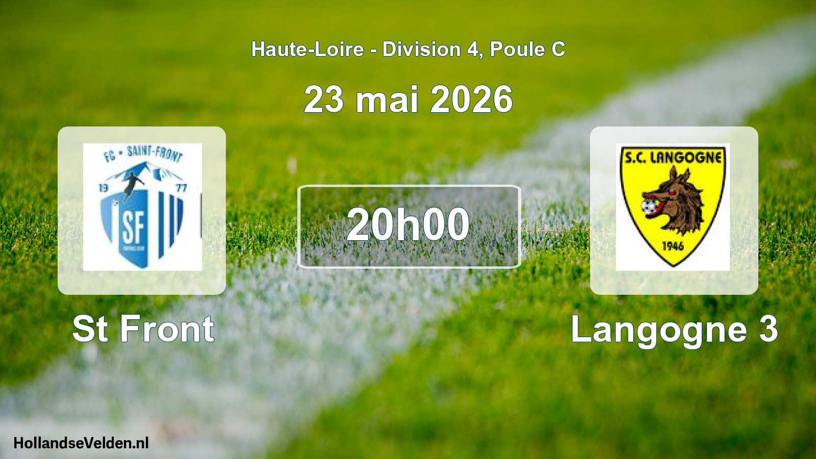 Geplande wedstrijd: St Front - Langogne 3 (23 mei 2026)