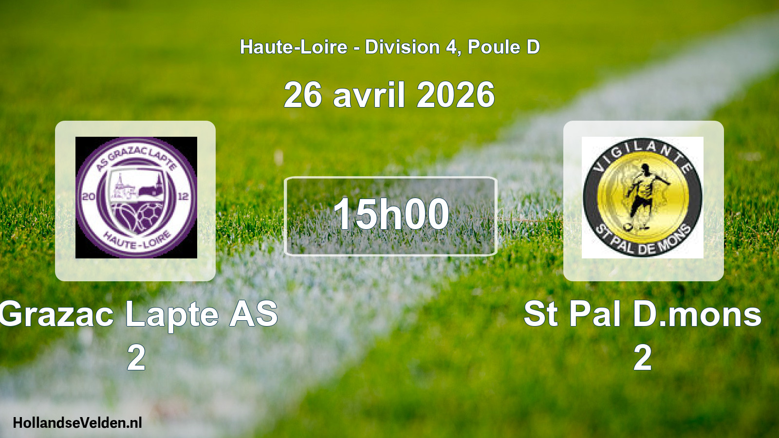 Scheduled Match: Grazac Lapte AS 2 - St Pal D.mons 2 (30 November 2025)