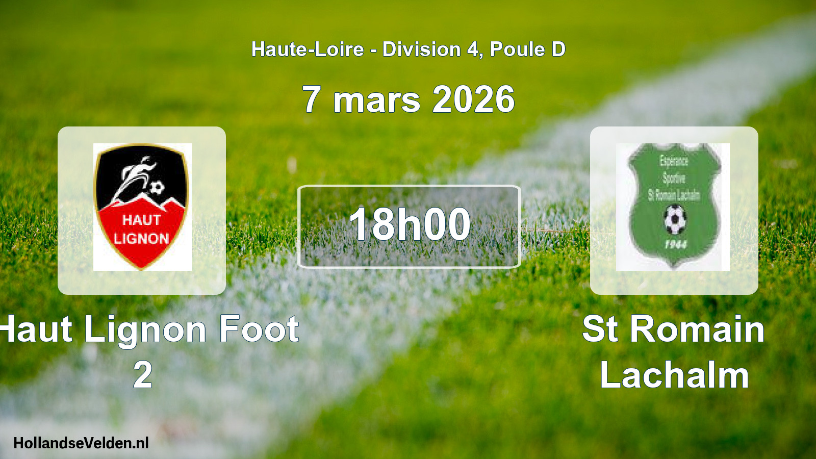 Geplande wedstrijd: Haut Lignon Foot 2 - St Romain Lachalm (7 maart 2026)
