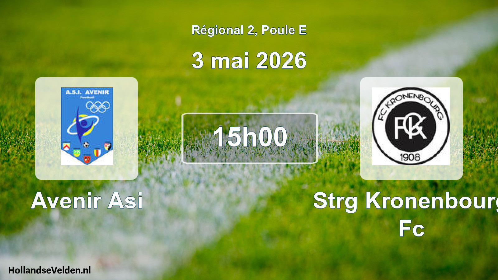 Scheduled Match: Avenir Asi - Strg Kronenbourg Fc (3 May 2026)