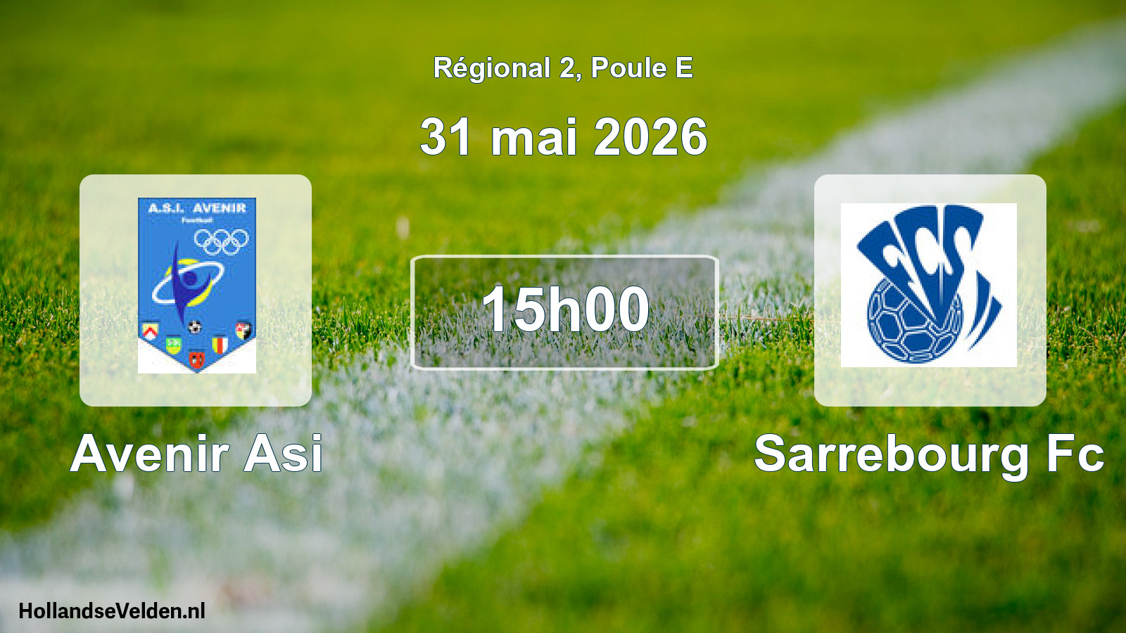 Scheduled Match: Avenir Asi - Sarrebourg Fc (31 May 2026)