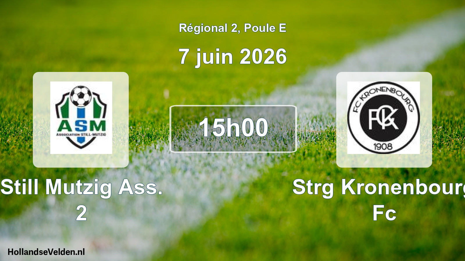 Scheduled Match: Still Mutzig Ass. 2 - Strg Kronenbourg Fc (7 June 2026)