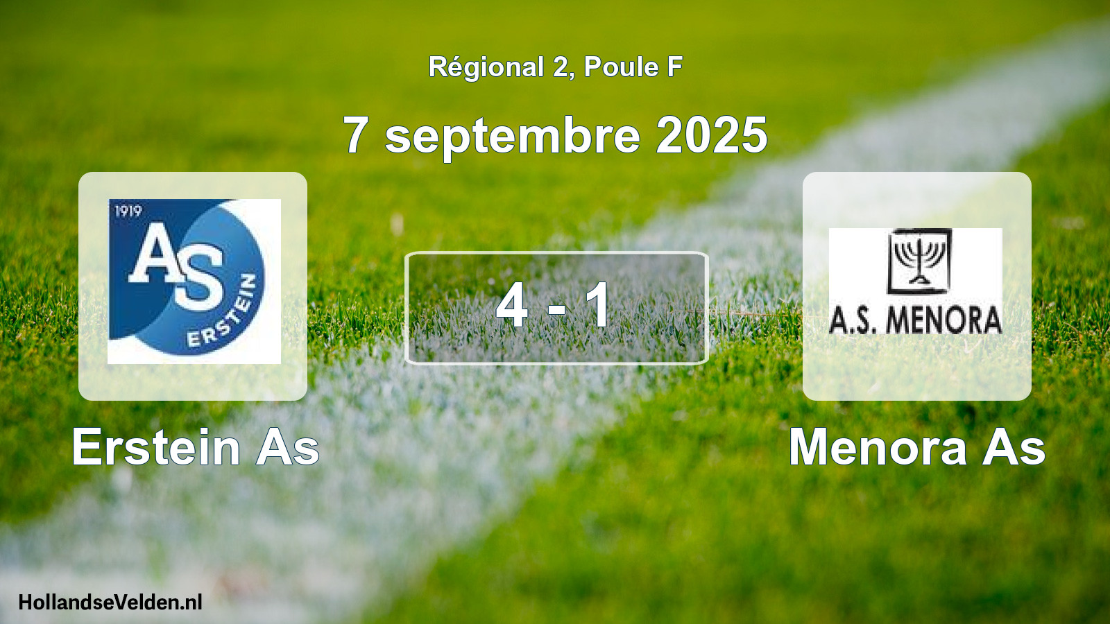 Total number of matches played: Erstein As - Menora As 4 - 1 (7 September 2025)