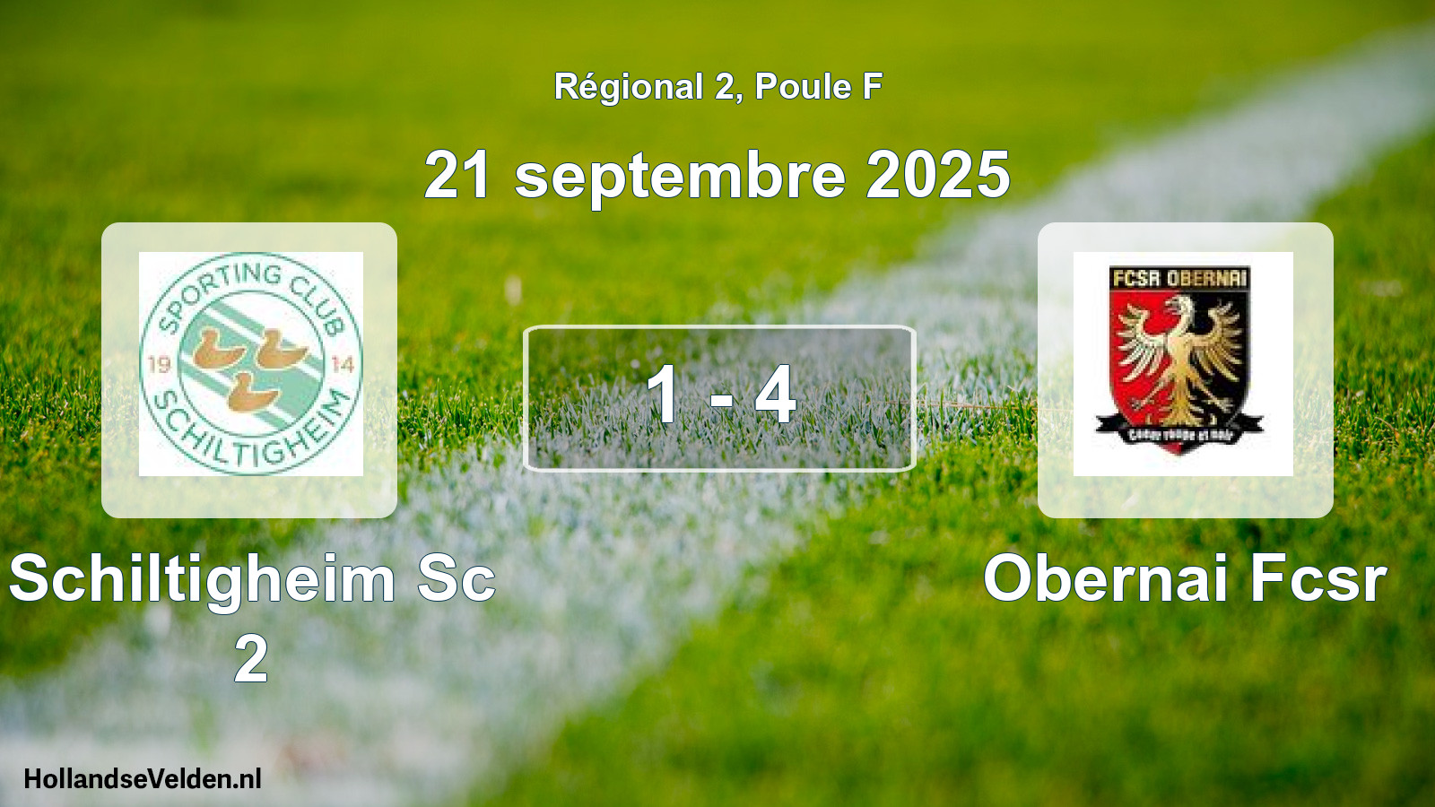 Total number of matches played: Schiltigheim Sc 2 - Obernai Fcsr 1 - 4 (21 September 2025)