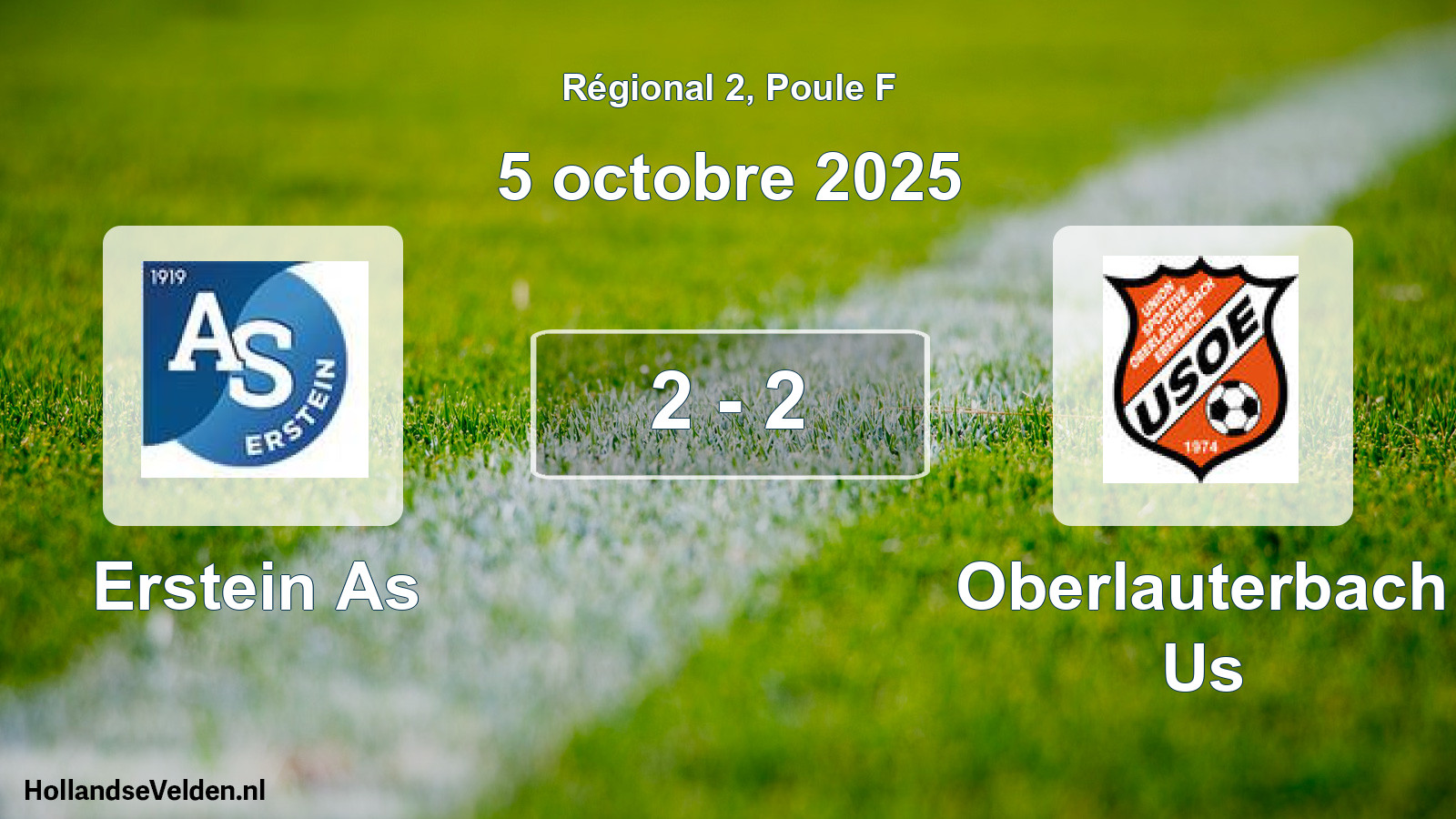 Total number of matches played: Erstein As - Oberlauterbach Us 2 - 2 (5 October 2025)
