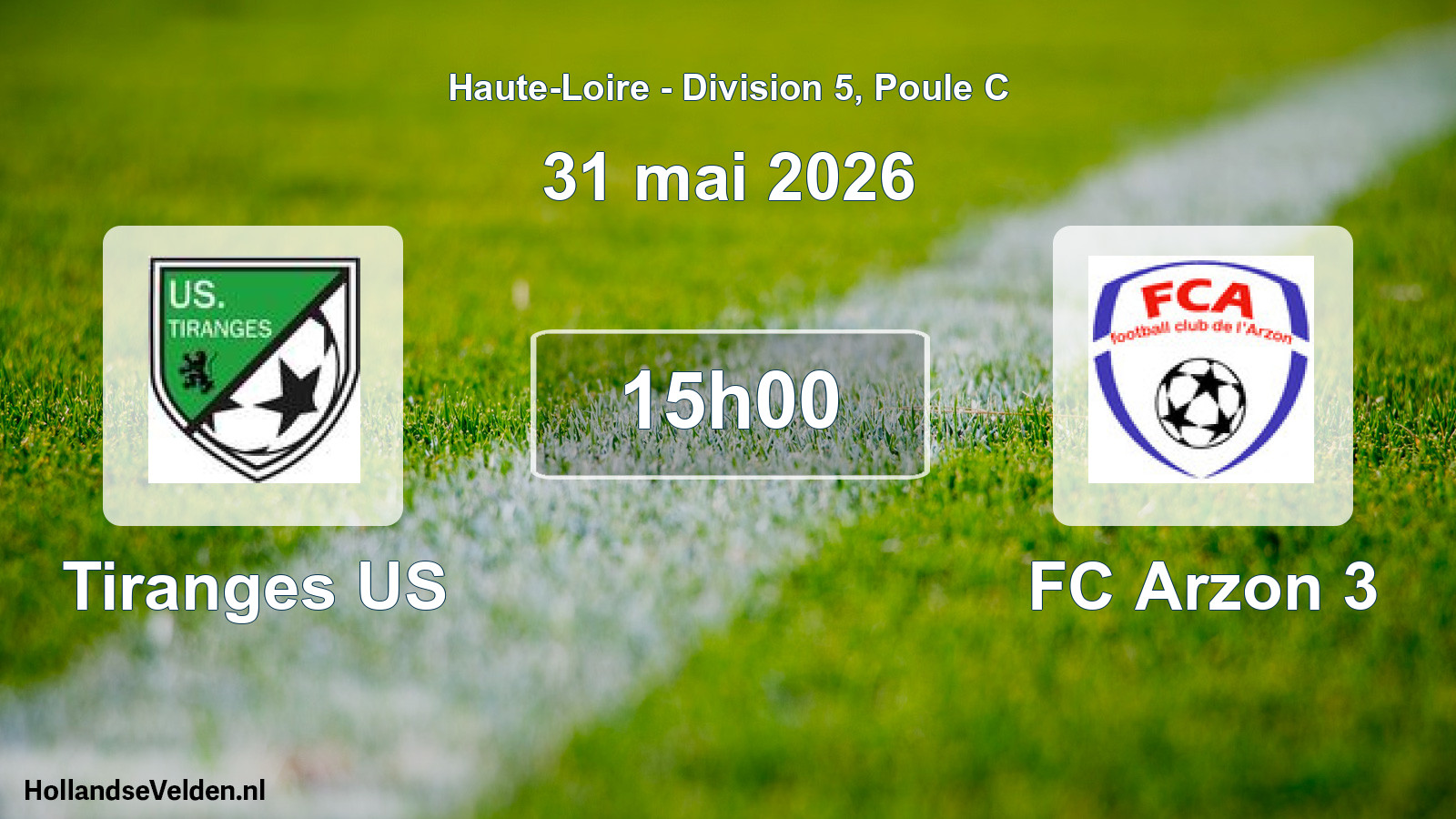 Scheduled Match: Tiranges US - FC Arzon 3 (31 May 2026)