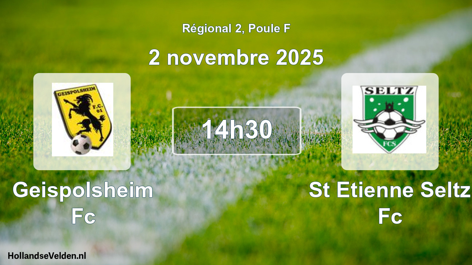 Geplande wedstrijd: Geispolsheim Fc - St Etienne Seltz Fc (2 novembre 2025)