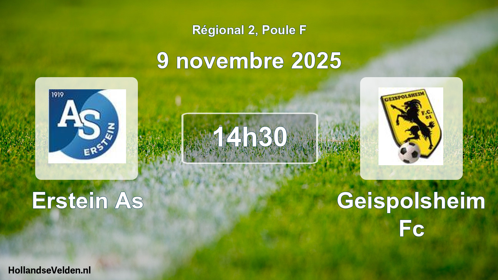 Geplande wedstrijd: Erstein As - Geispolsheim Fc (9 novembre 2025)