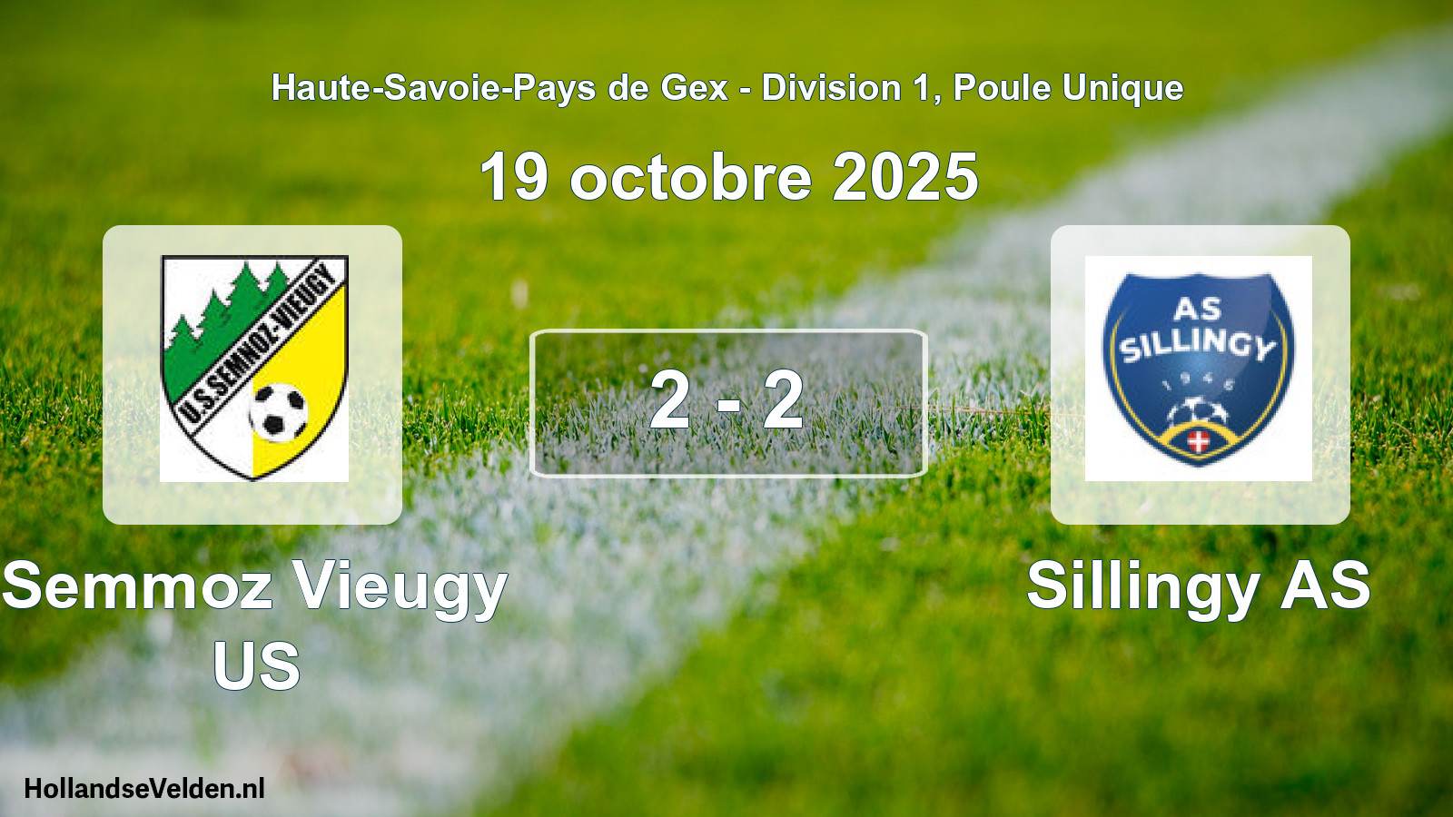 Gespeelde wedstrijd: Semmoz Vieugy US - Sillingy AS 2 - 2 (19 oktober 2025)