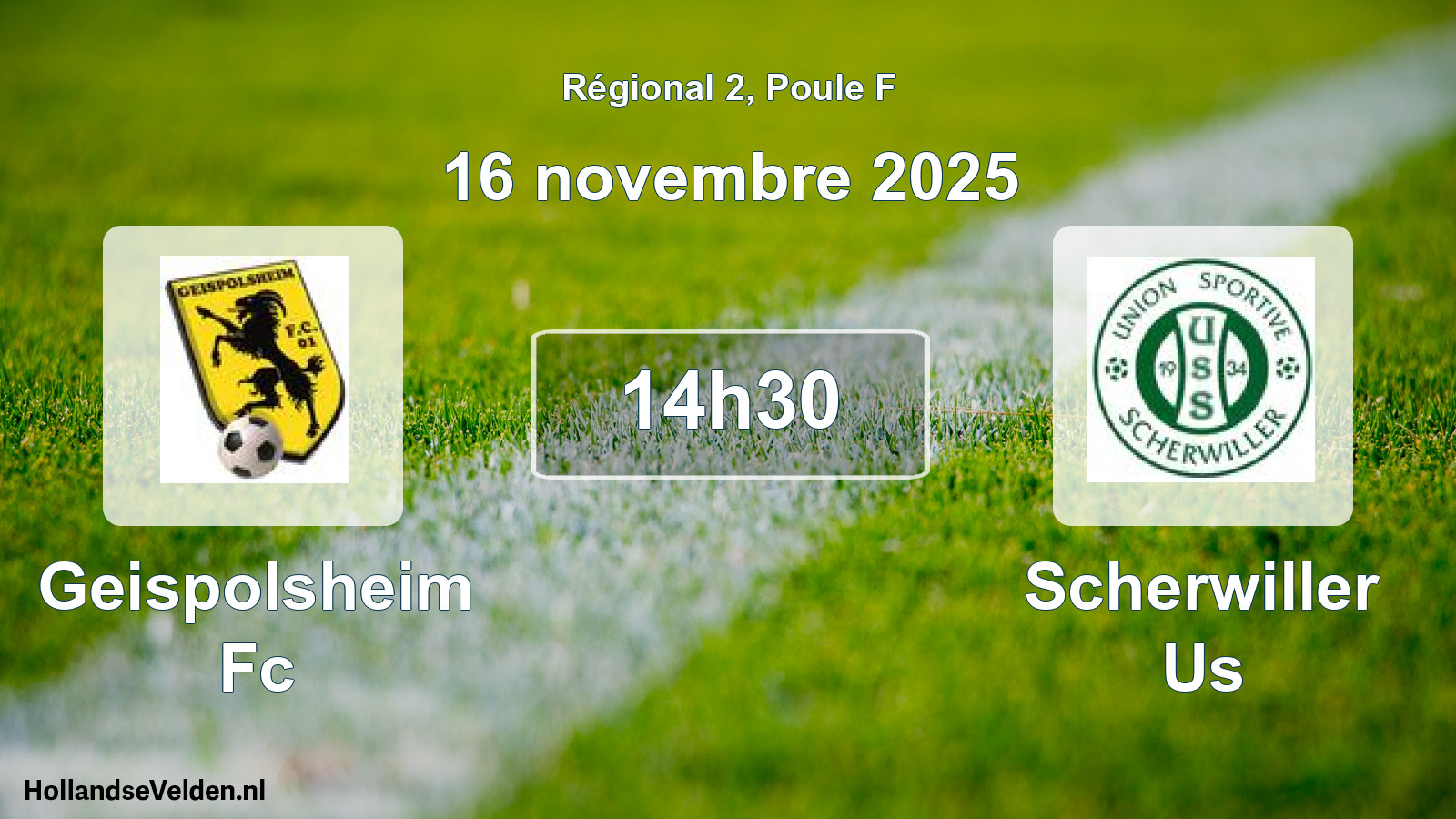 Geplande wedstrijd: Geispolsheim Fc - Scherwiller Us (16 novembre 2025)