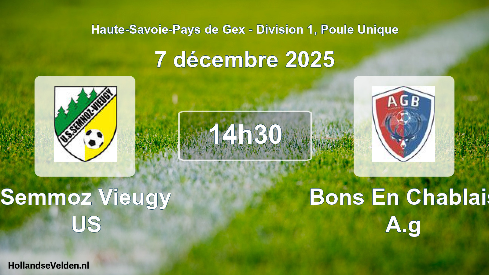 Geplande wedstrijd: Semmoz Vieugy US - Bons En Chablais A.g (7 december 2025)