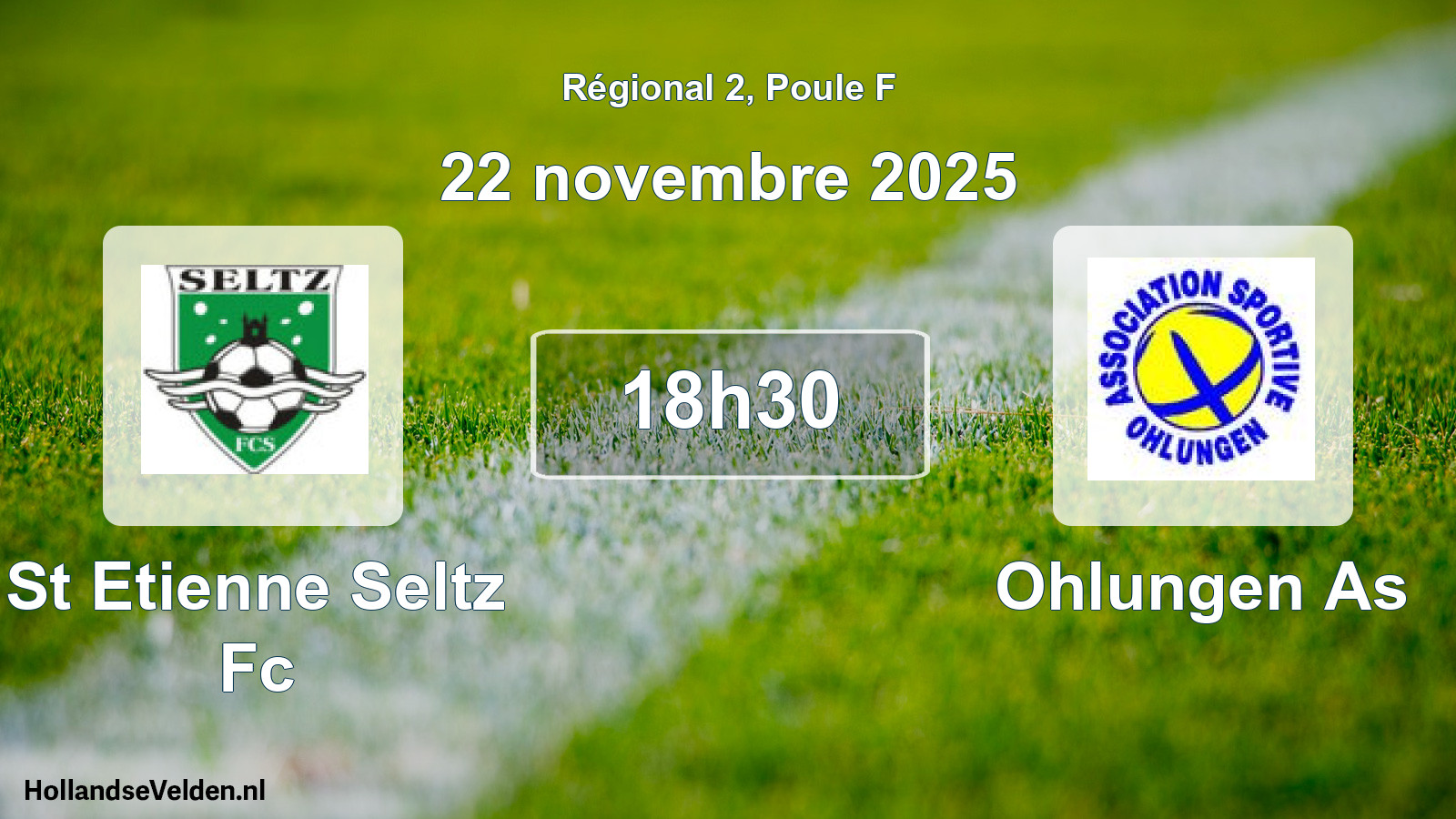 Geplande wedstrijd: St Etienne Seltz Fc - Ohlungen As (22 november 2025)