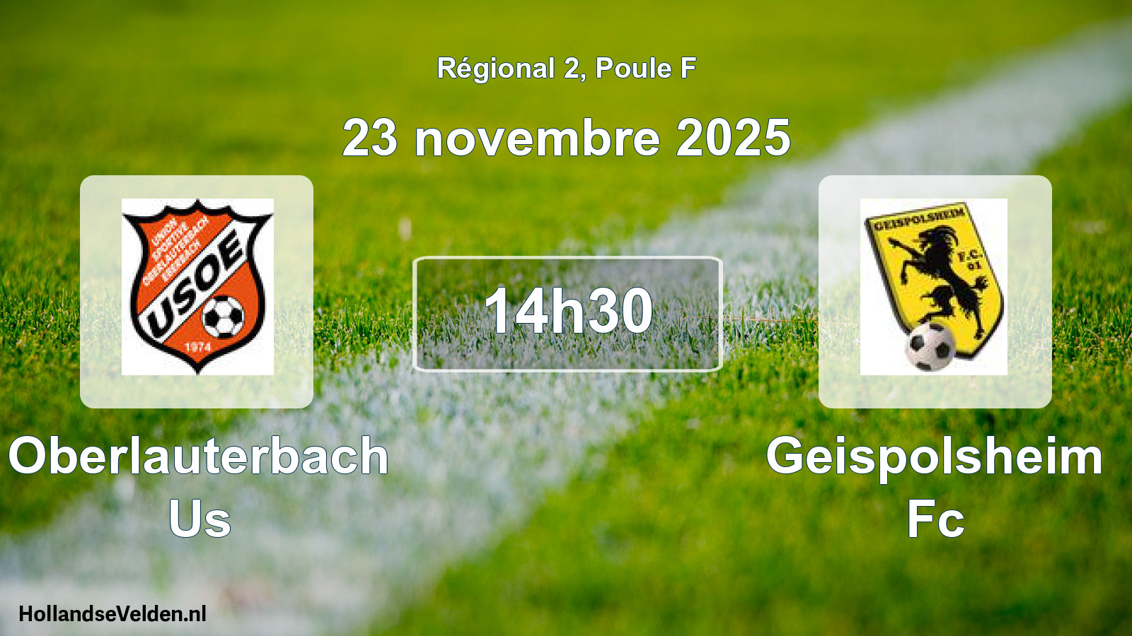 Geplande wedstrijd: Oberlauterbach Us - Geispolsheim Fc (23 novembre 2025)