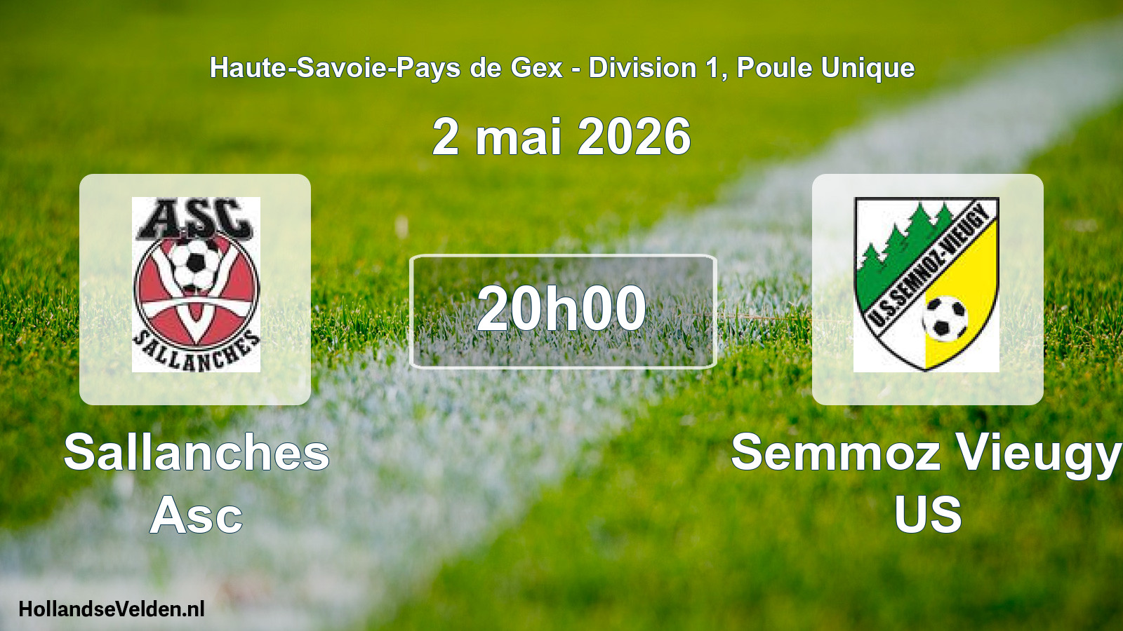 Scheduled Match: Sallanches Asc - Semmoz Vieugy US (2 May 2026)