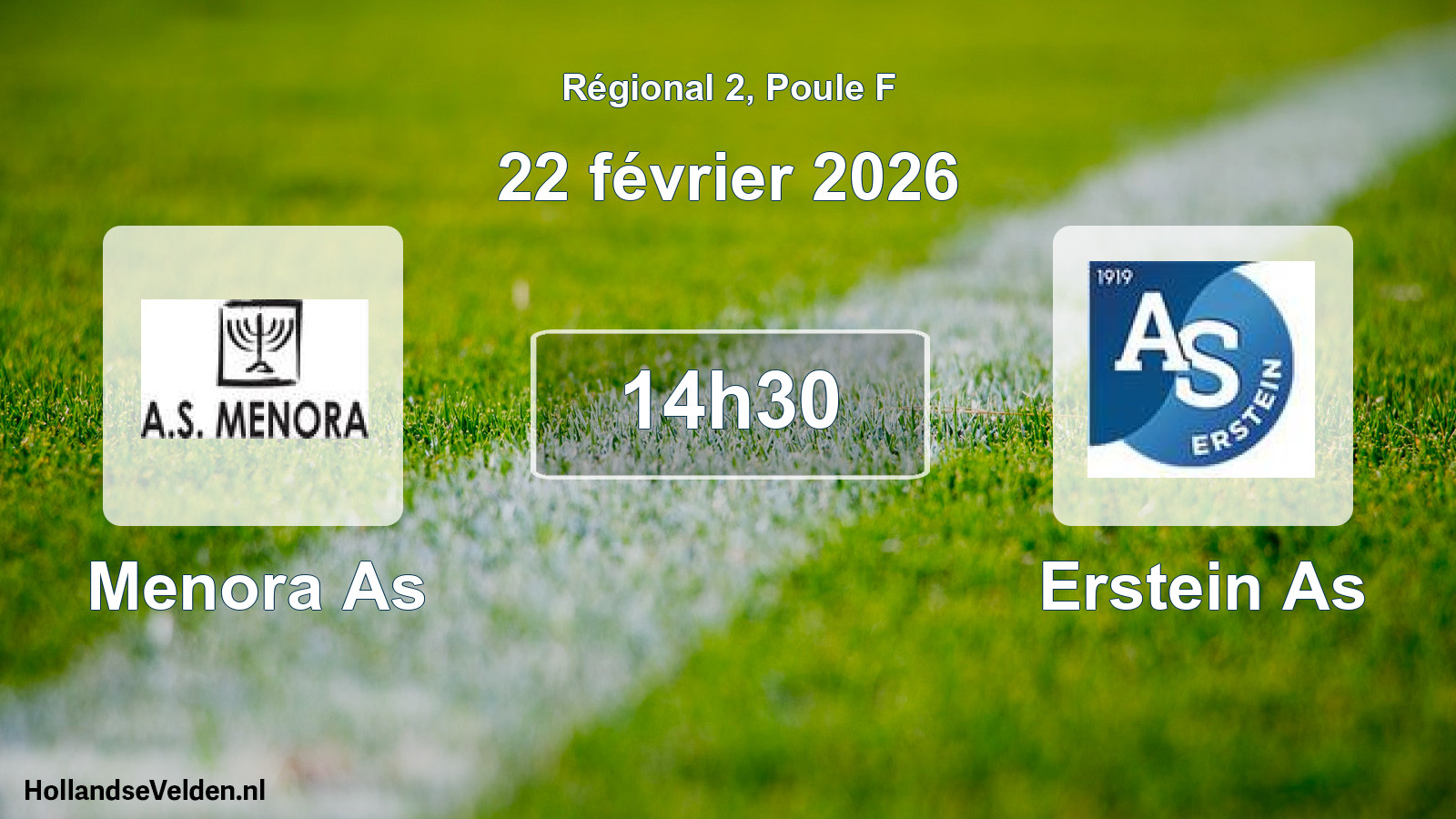 Scheduled Match: Menora As - Erstein As (22 February 2026)