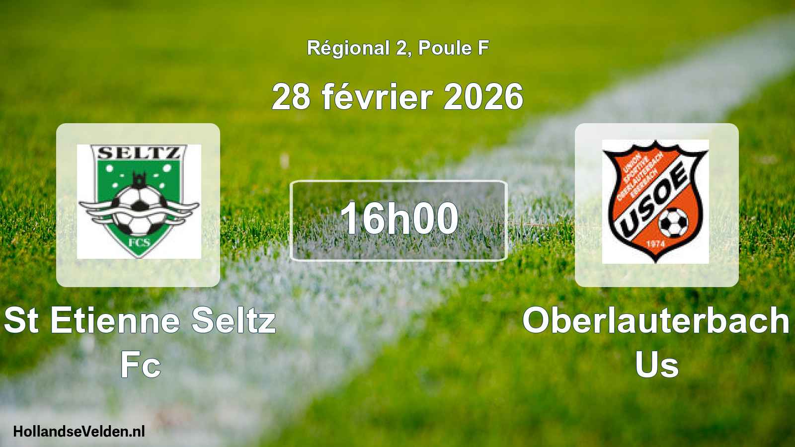 Geplande wedstrijd: St Etienne Seltz Fc - Oberlauterbach Us (28 février 2026)