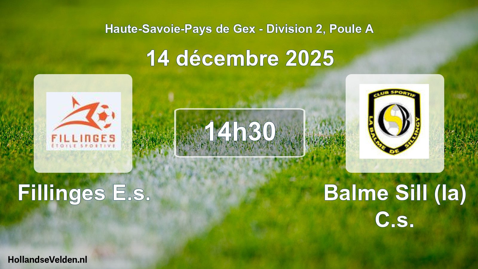 Scheduled Match: Fillinges E.s. - Balme Sill (la) C.s. (14 December 2025)