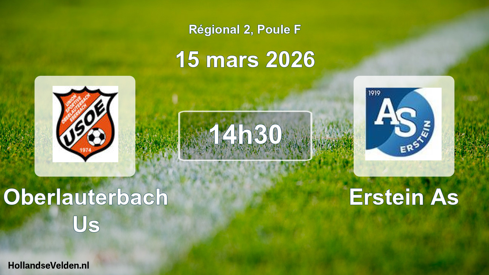 Scheduled Match: Oberlauterbach Us - Erstein As (15 March 2026)