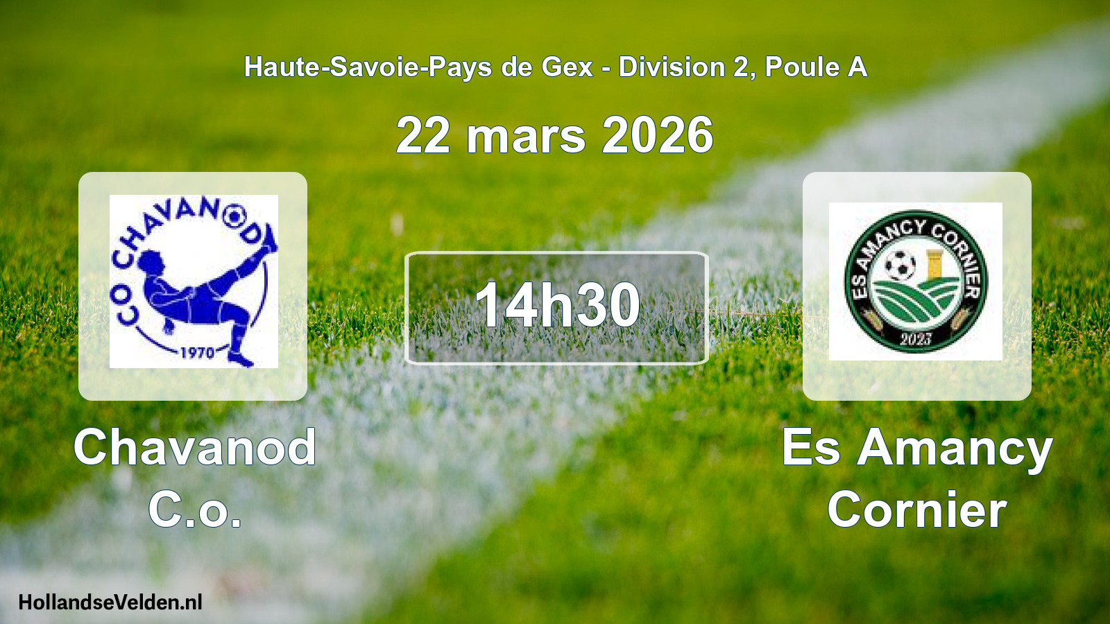 Geplande wedstrijd: Chavanod C.o. - Es Amancy Cornier (22 maart 2026)