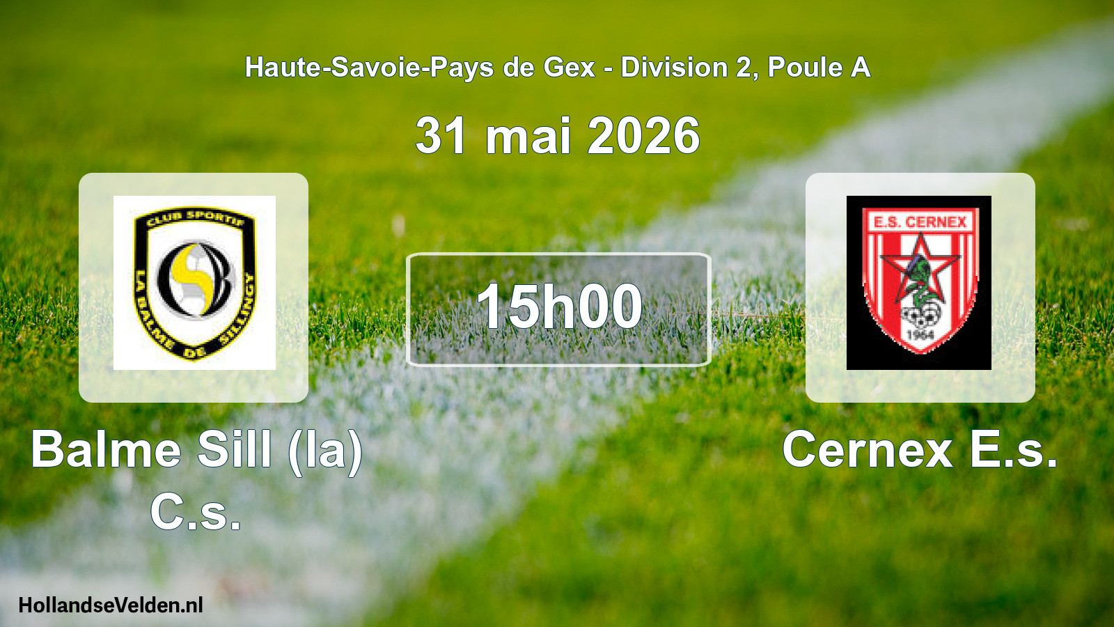 Scheduled Match: Balme Sill (la) C.s. - Cernex E.s. (31 May 2026)