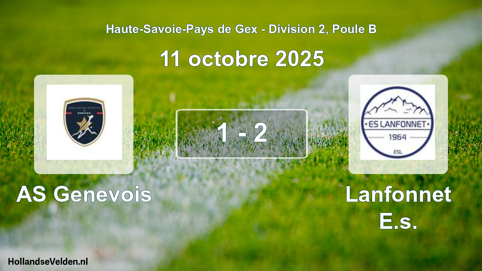 Match joué: AS Genevois - Lanfonnet E.s. 1 - 2 (11 octobre 2025)