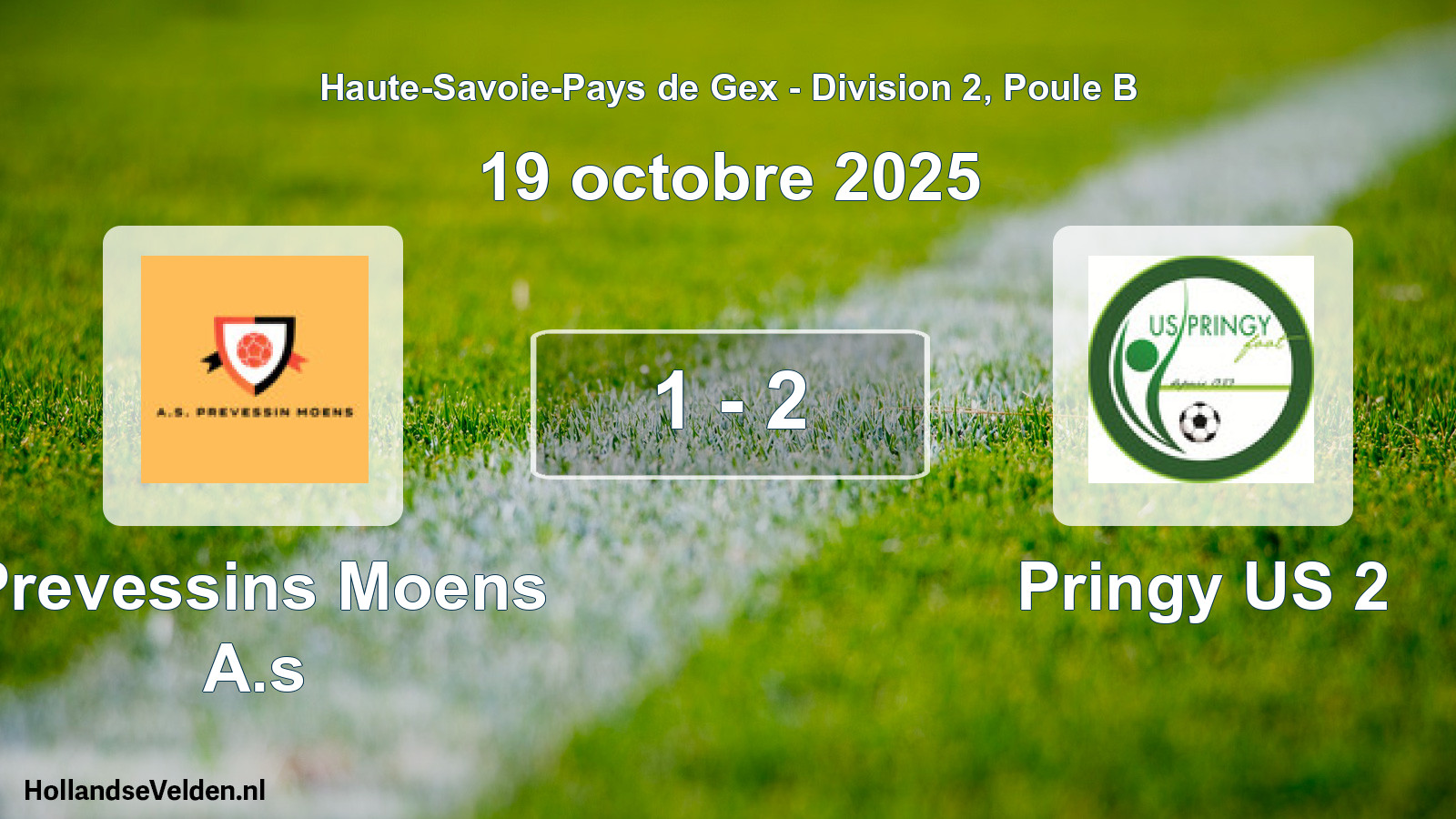 Gespeelde wedstrijd: Prevessins Moens A.s - Pringy US 2 1 - 2 (19 oktober 2025)