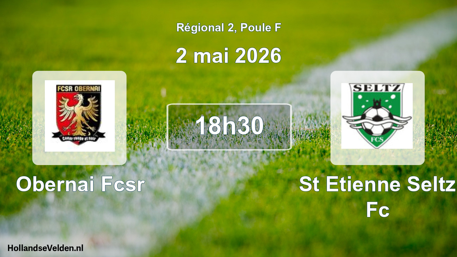 Geplande wedstrijd: Obernai Fcsr - St Etienne Seltz Fc (2 mei 2026)