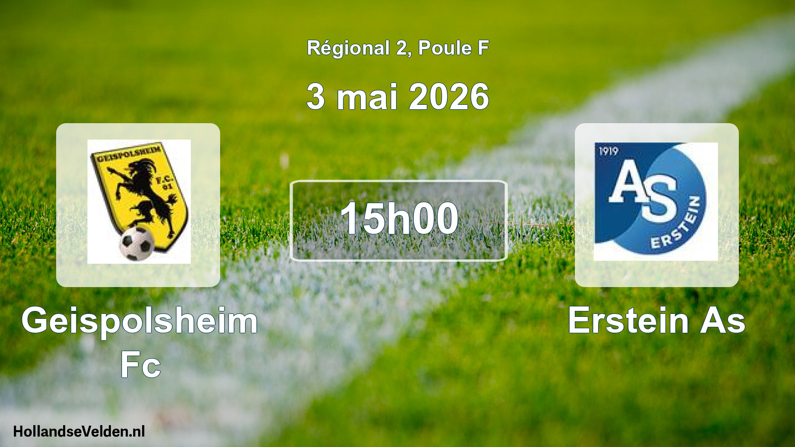 Geplande wedstrijd: Geispolsheim Fc - Erstein As (3 mai 2026)