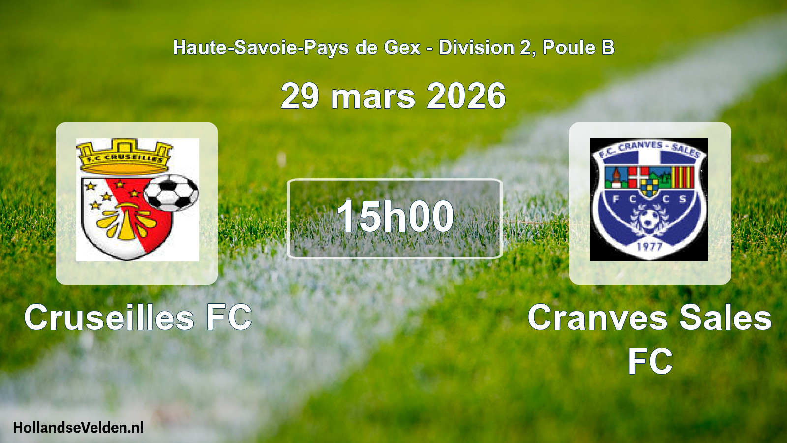 Geplande wedstrijd: Cruseilles FC - Cranves Sales FC (29 maart 2026)