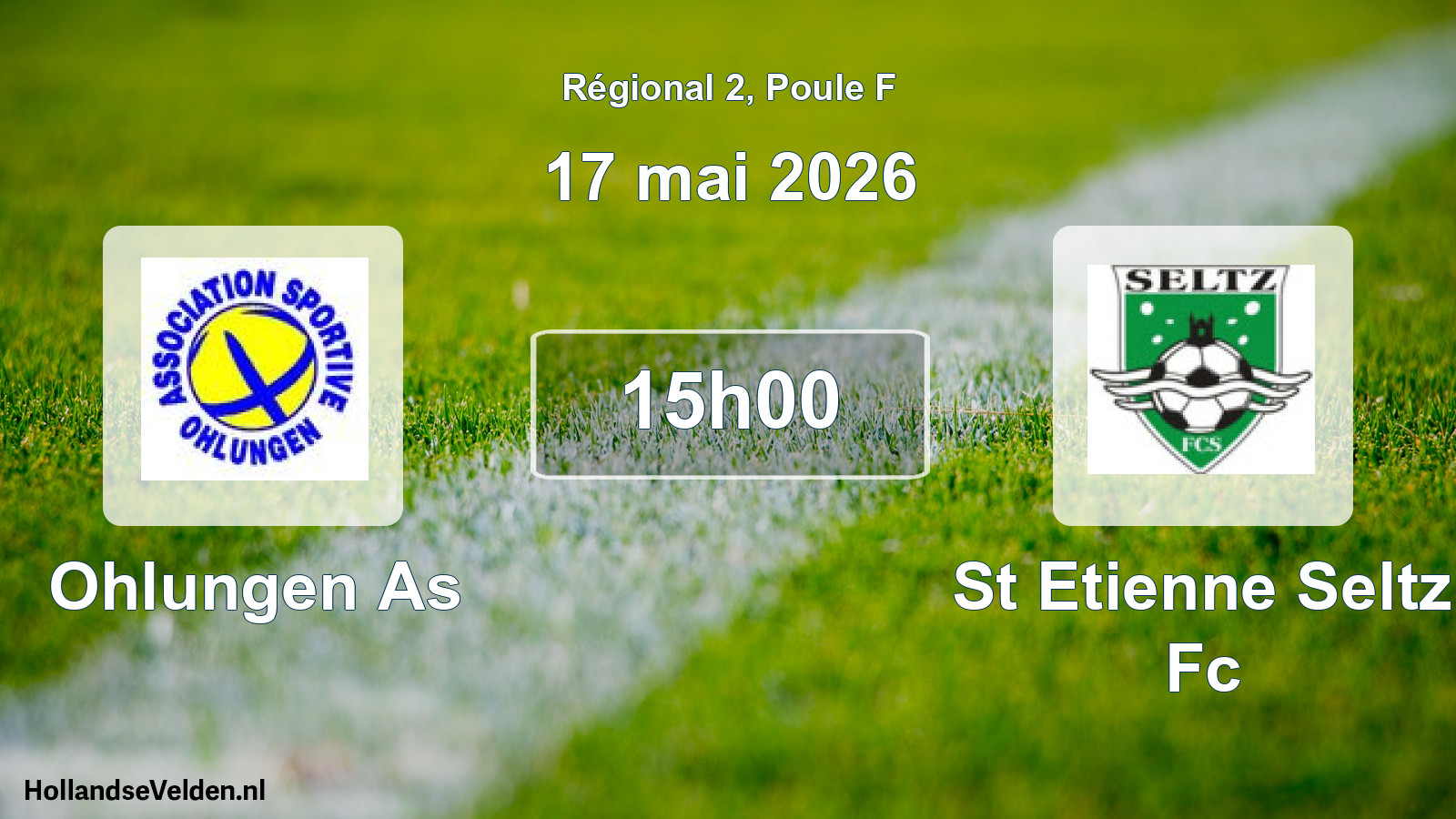 Scheduled Match: Ohlungen As - St Etienne Seltz Fc (17 May 2026)