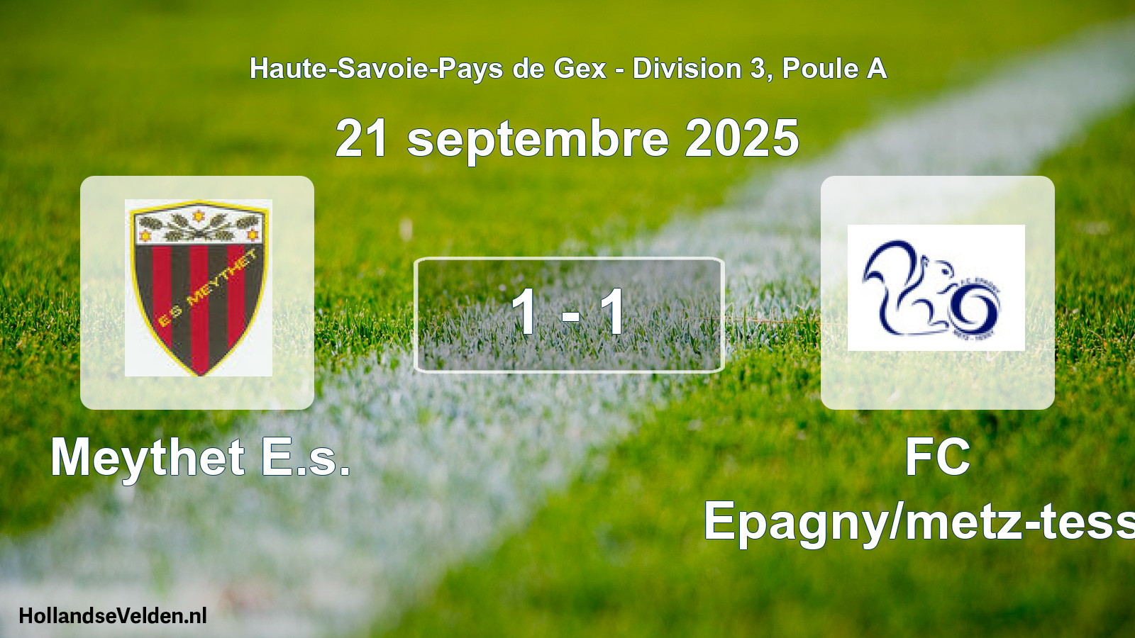 Gespeelde wedstrijd: Meythet E.s. - FC Epagny/metz-tessy 1 - 1 (21 september 2025)