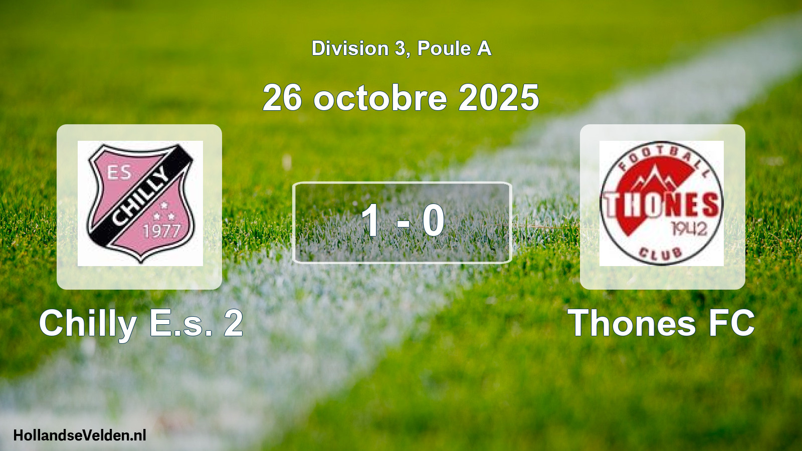 Match joué: Chilly E.s. 2 - Thones FC 1 - 0 (26 octobre 2025)