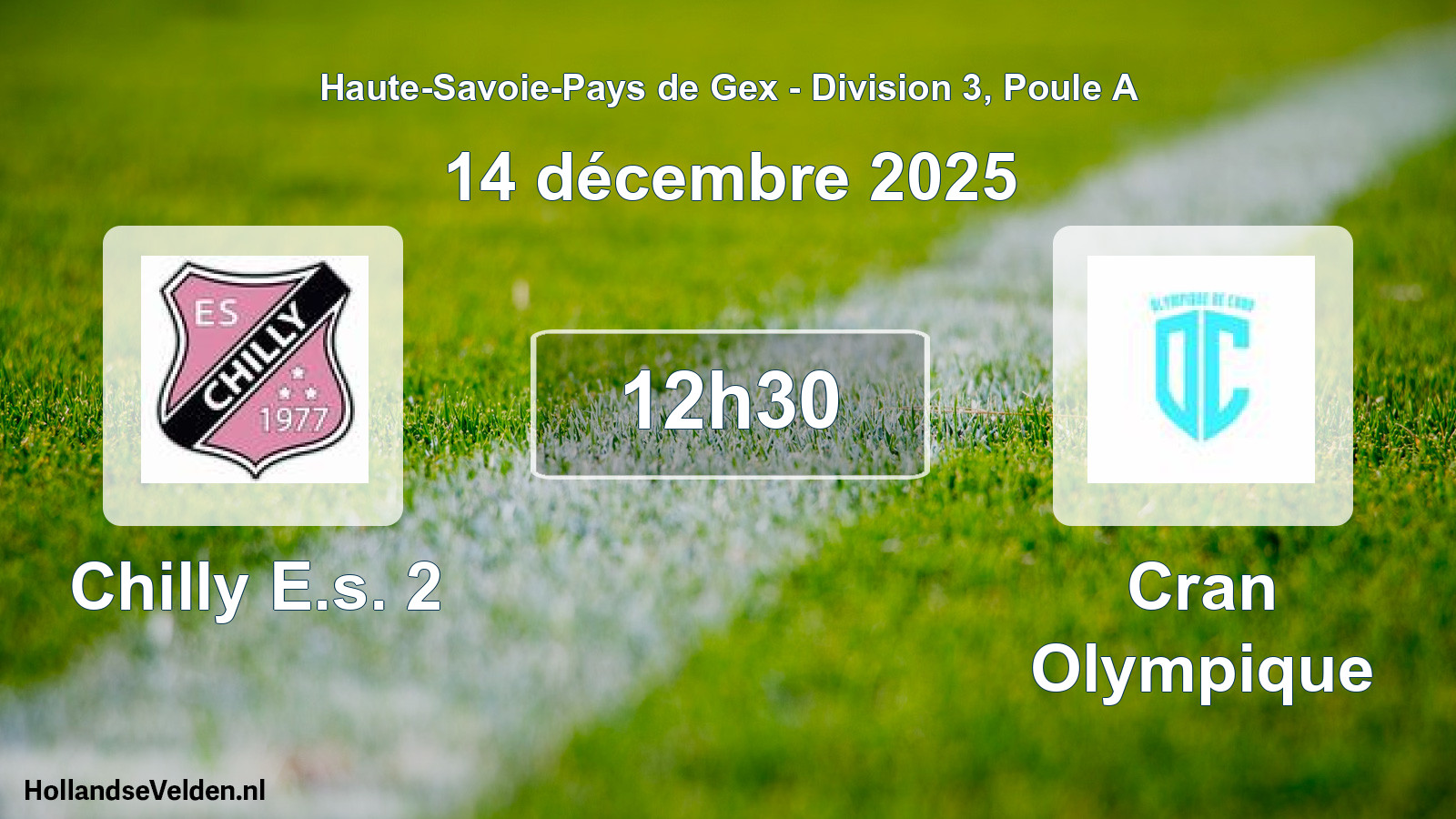 Match programmé: Chilly E.s. 2 - Cran Olympique (14 décembre 2025)