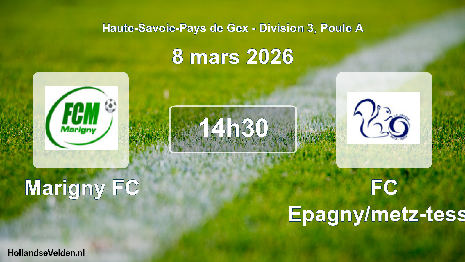 Geplande wedstrijd: Marigny FC - FC Epagny/metz-tessy (8 maart 2026)