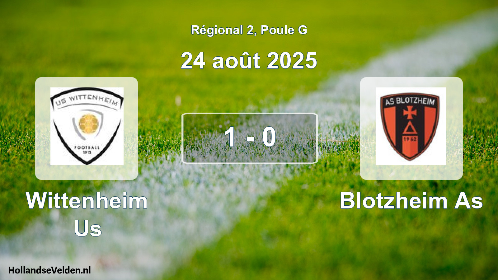 Total number of matches played: Wittenheim Us - Blotzheim As 1 - 0 (24 August 2025)