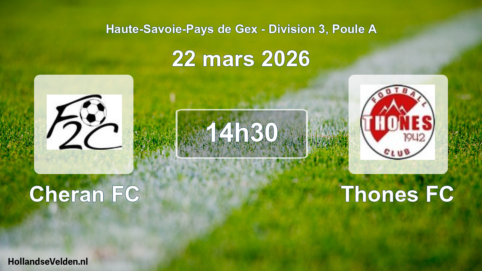 Geplande wedstrijd: Cheran FC - Thones FC (22 maart 2026)