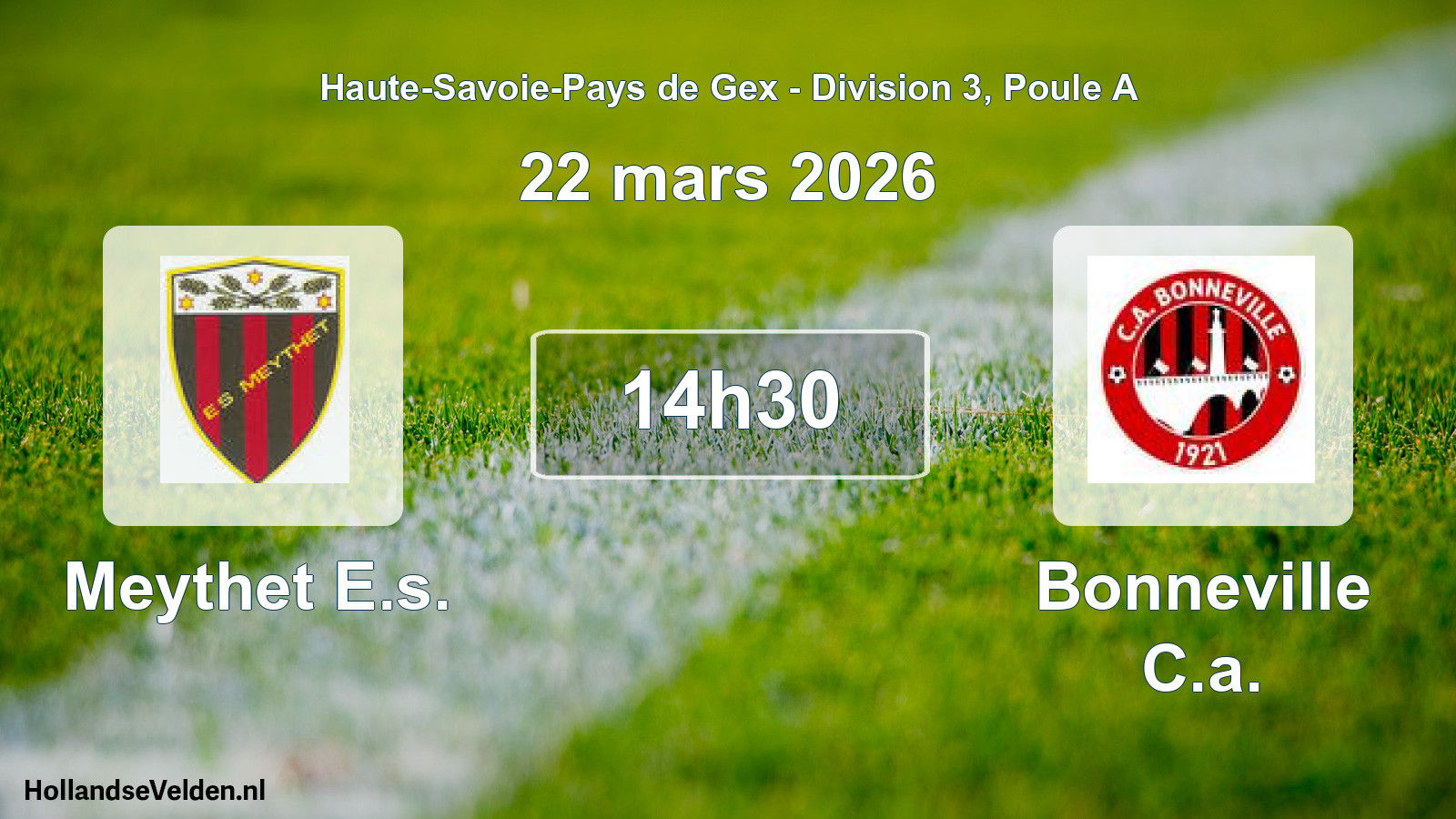 Scheduled Match: Meythet E.s. - Bonneville C.a. (22 March 2026)