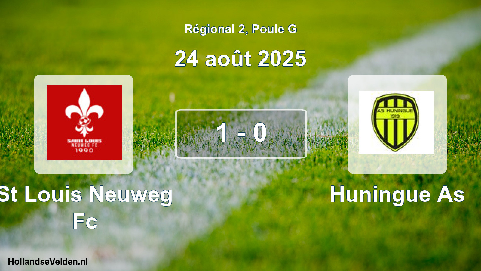 Gespeelde wedstrijd: St Louis Neuweg Fc - Huningue As 1 - 0 (24 août 2025)